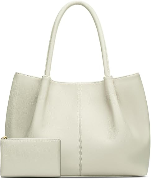 KKXIU Tote Bag for Women Vegan Leather Shoulder Purse Large Capacity Travel Bag | Amazon (US)