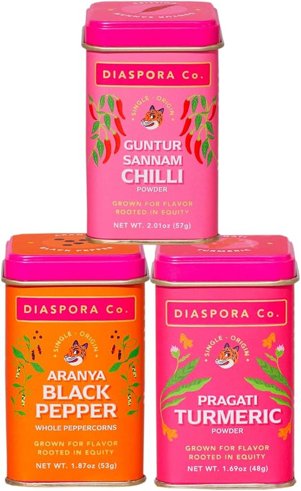 Diaspora Co. The Trio Spices Gift Box | Includes 3 Premium Tin | Pragati Turmeric, Aranya Black P... | Amazon (US)