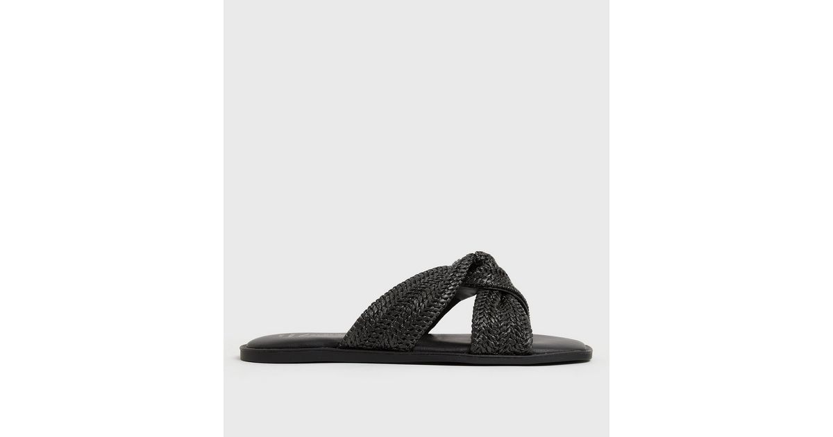 Wide Fit Black Woven Knot Sliders
						
						Add to Saved Items
						Remove from Saved Items | New Look (UK)
