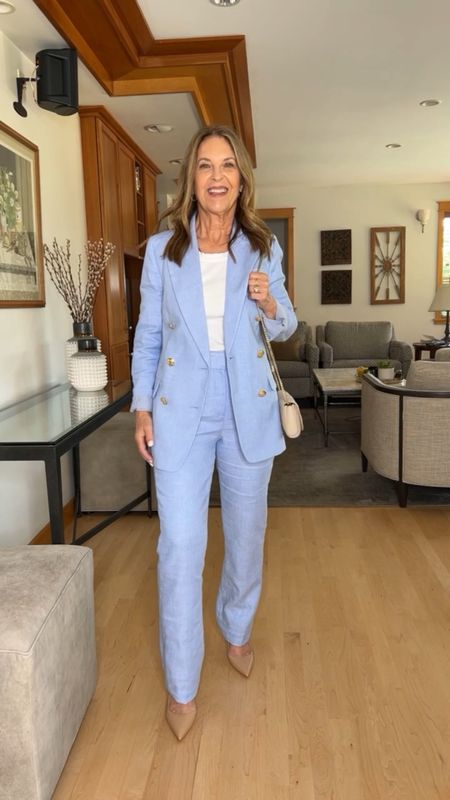 Colorful suiting for spring. Wear the whole suit for work, graduation, or luncheon, or wear it with your favorite denim for a stylish, low-key look. 

Keep the pants long or hem to the ankle.  Your choice! 

#LTKFind #LTKworkwear #LTKstyletip