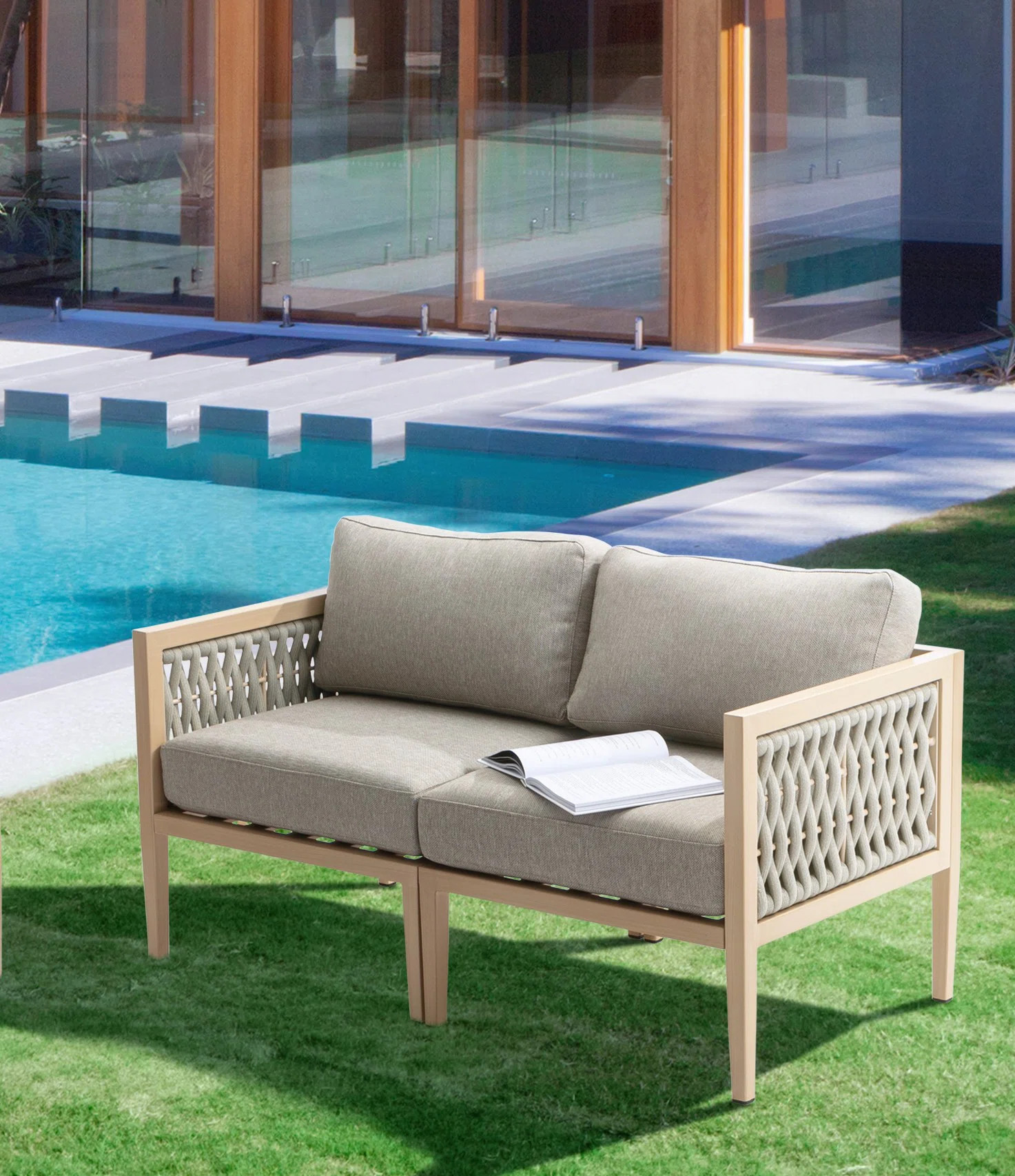 Suzuyo Weatherproof Indoor And Outdoor Modular Loveseat | Wayfair North America