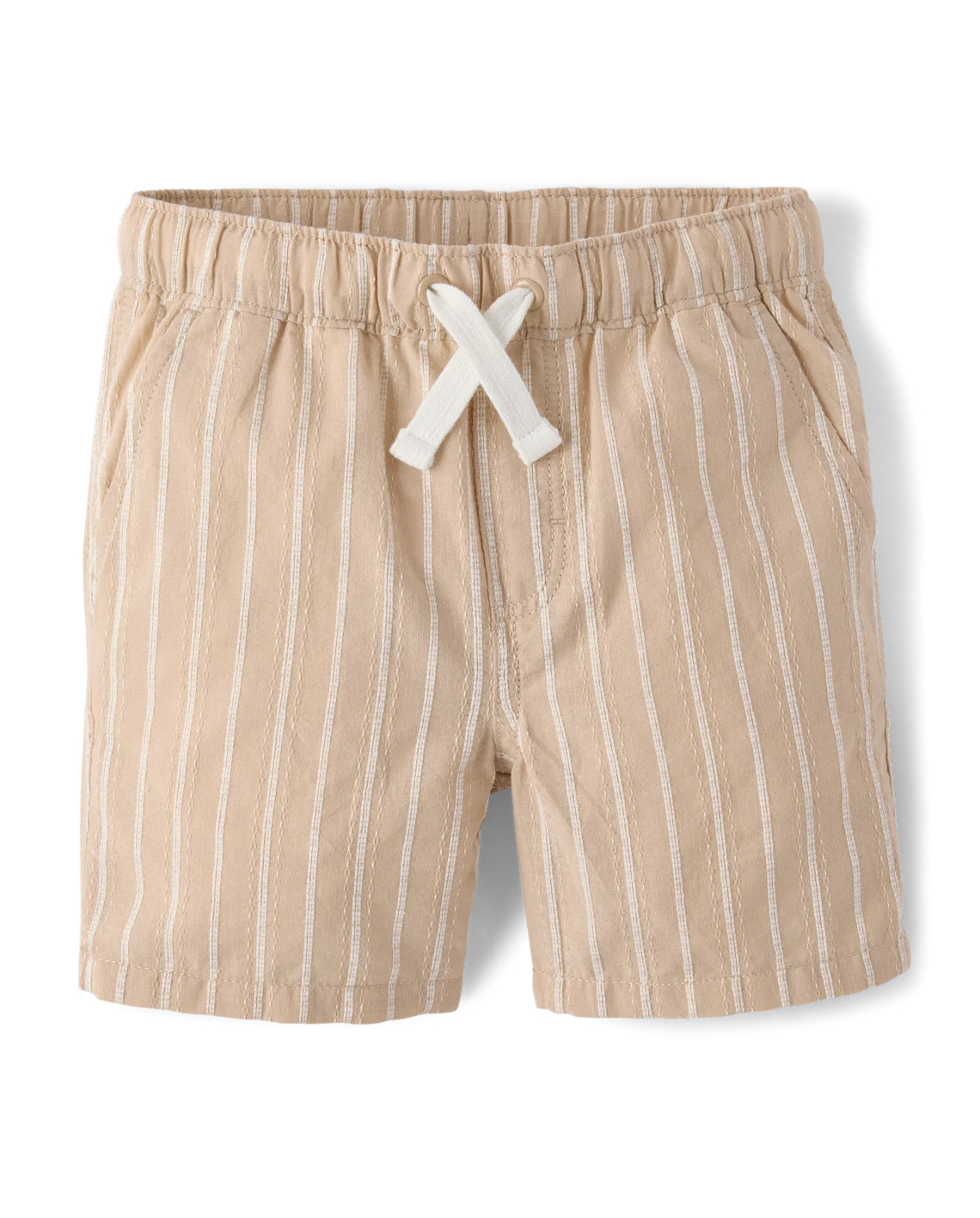 Boys Striped Linen Blend Pull On Shorts - Linen Edit - BROWN | Gymboree | Gymboree