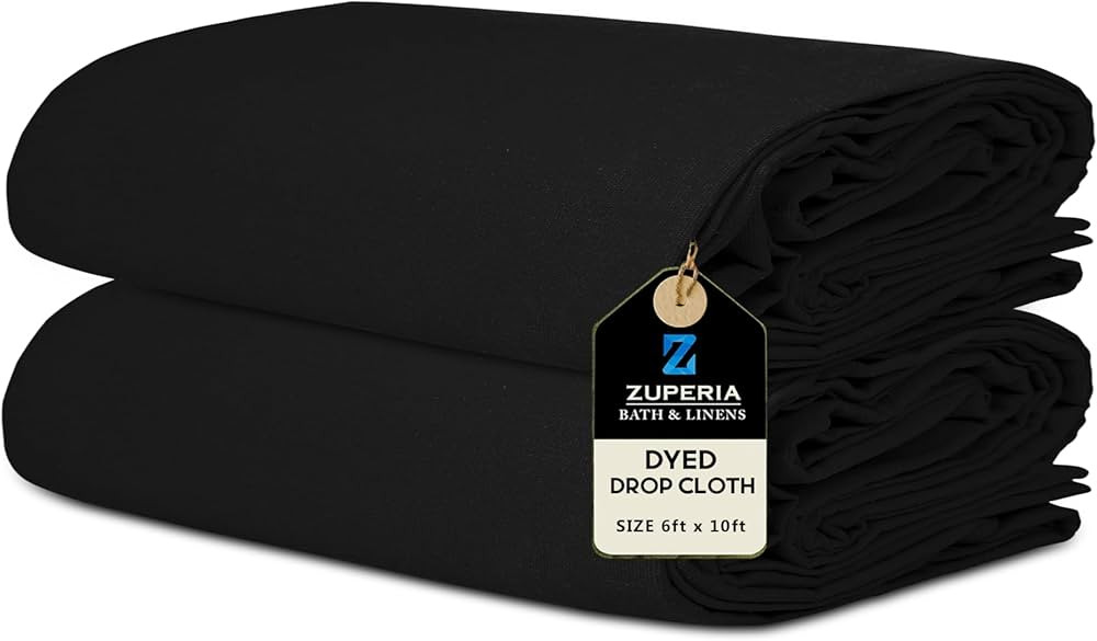 Dyed Canvas Drop Cloth for Multi-Purpose Use (6` x 10` Feet - 2 Pack) - Pure Cotton Drop Cloth fo... | Amazon (US)
