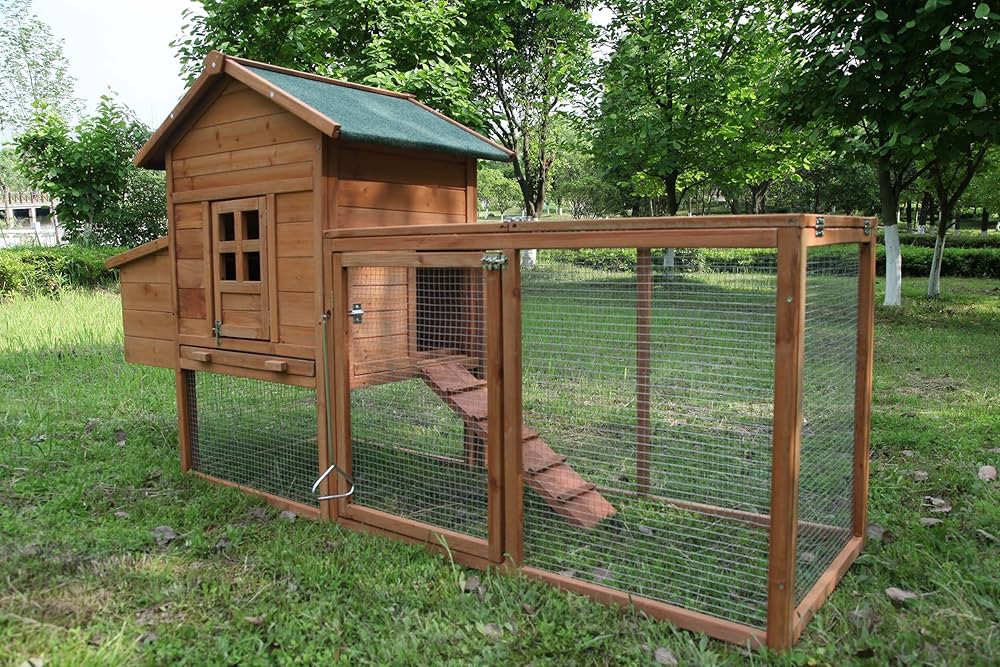 Outdoor Chicken Coop for 2-4 Chickens Wooden Hen House Poultry Pet Hutch Run Cage w/Waterproof As... | Amazon (US)