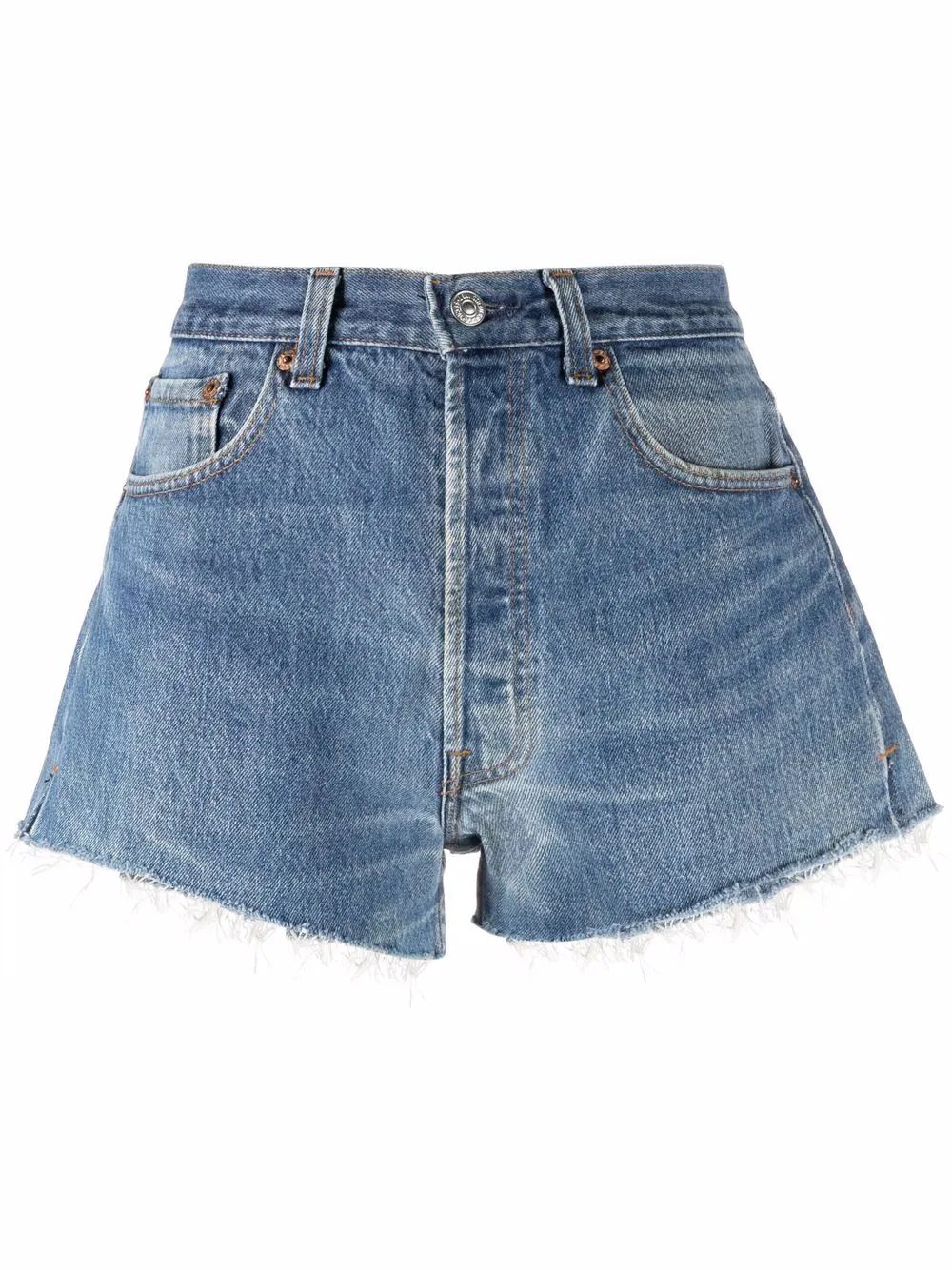 RE/DONE Jeans-Shorts Mit Ungesäumten Kanten - Farfetch | Farfetch Global