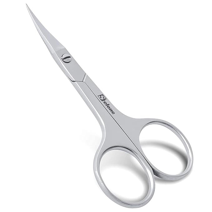 Multi Purpose Eyebrow Scissors Stainless Steel Curved Blade Cuticle Scissors for Manicure and Cos... | Amazon (US)
