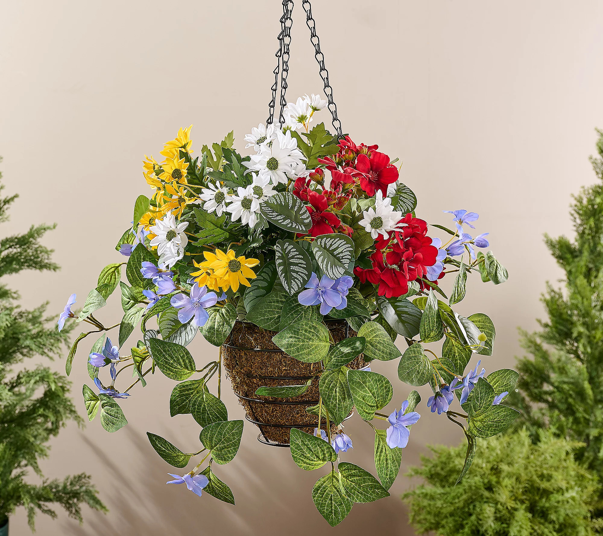 Indoor/Outdoor Wildflower Hanging Basket by Valerie | QVC
