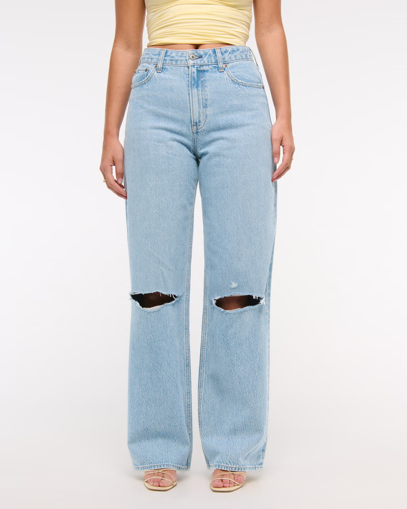 Curve Love High Rise Loose Jean | Abercrombie & Fitch (US)