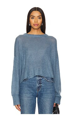 NIA Ariana Sweater in Slate Blue from Revolve.com | Revolve Clothing (Global)