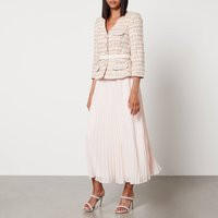 Self-Portrait Sequined Bouclé and Chiffon Midi Dress - UK 6/US 2 | Coggles (Global)