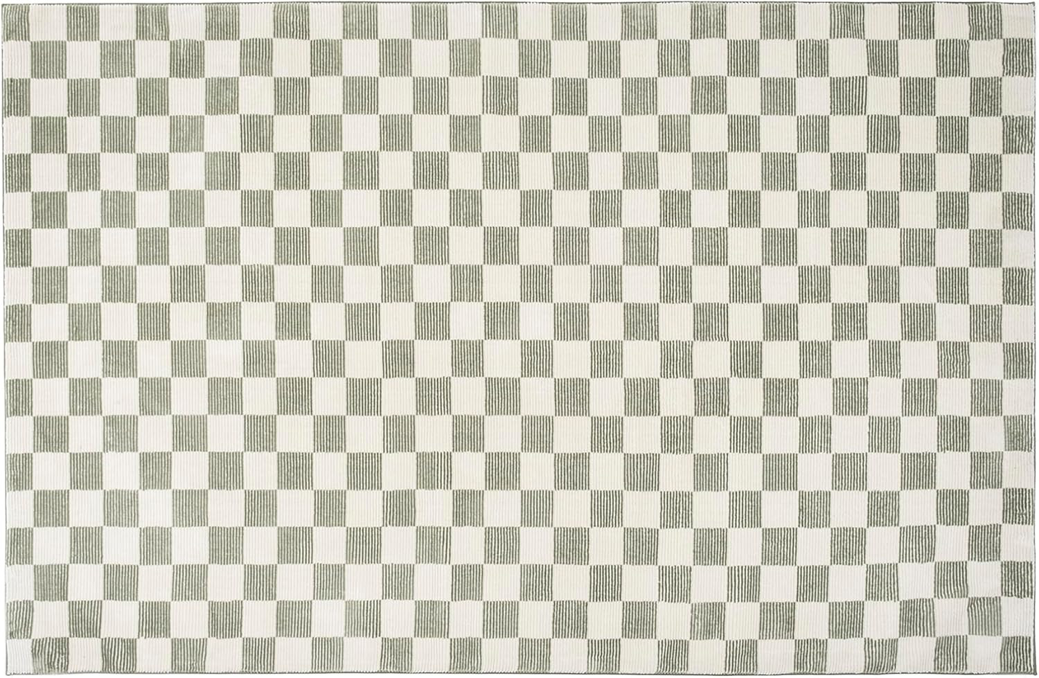 Gambit 6'7"x9' Checkered Rug Washable Area Rug for Living Room Bedroom - 100% Recycled Oeko-TEX C... | Amazon (US)