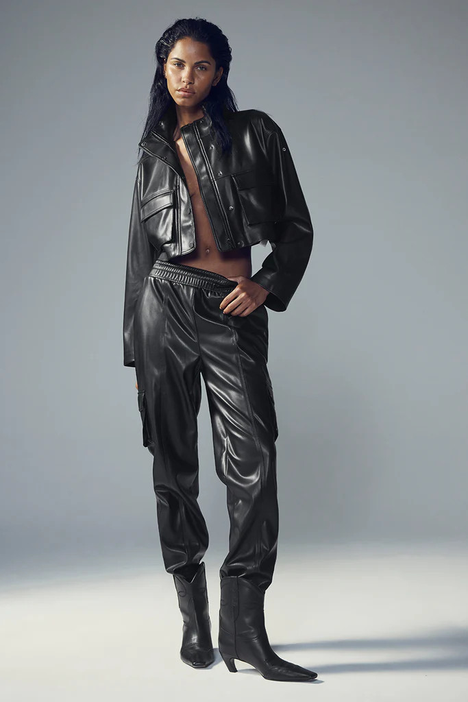 Faux Leather Power Hour Jogger | Alo Yoga (US)