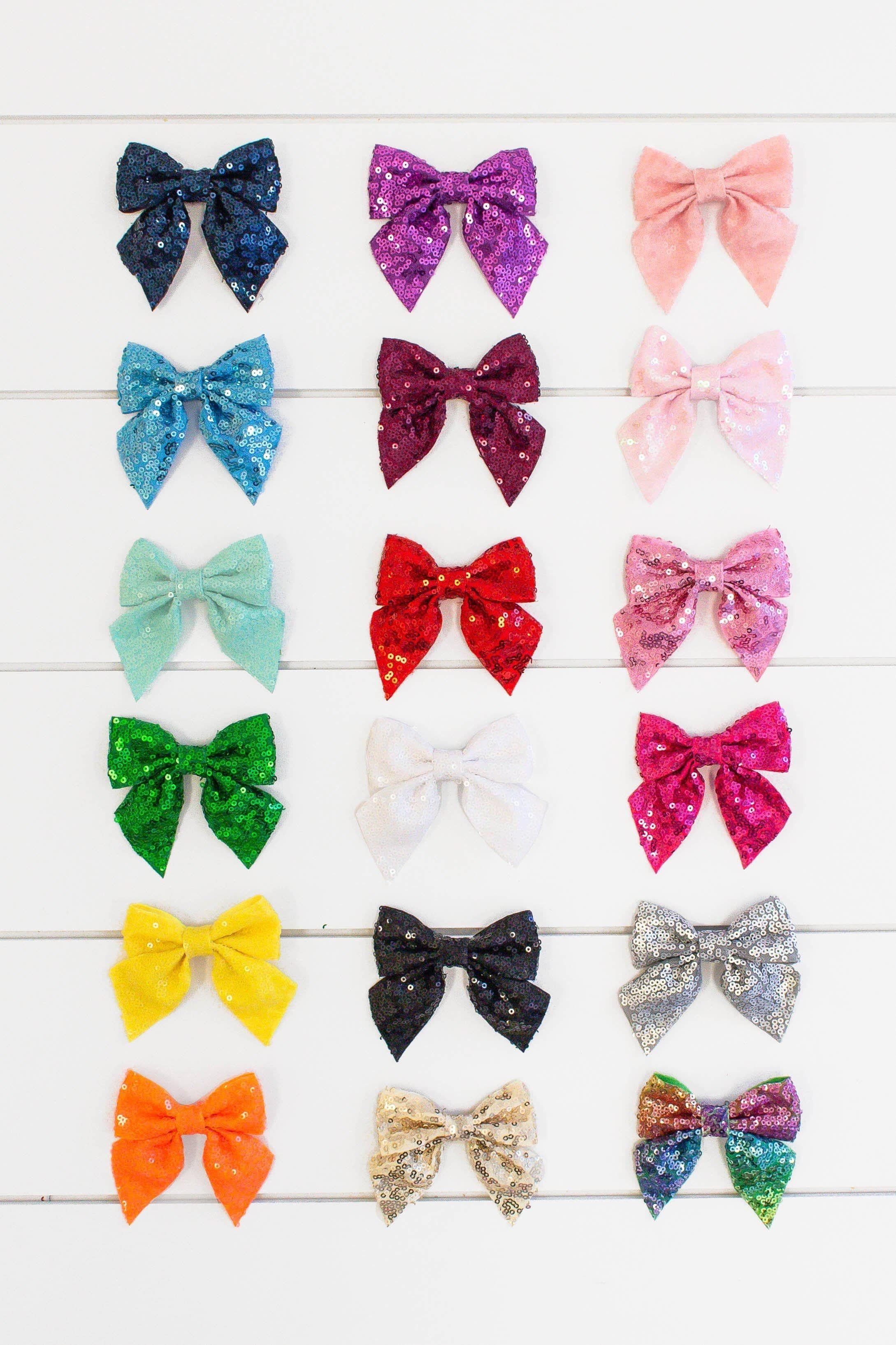 Sequin Trendy Hair Bows! | Sparkle In Pink