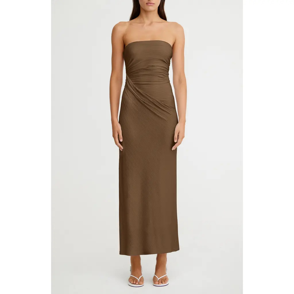 Significant Other Coralie Draped Strapless Dress in Chocolate at Nordstrom, Size 12 Us | Nordstrom