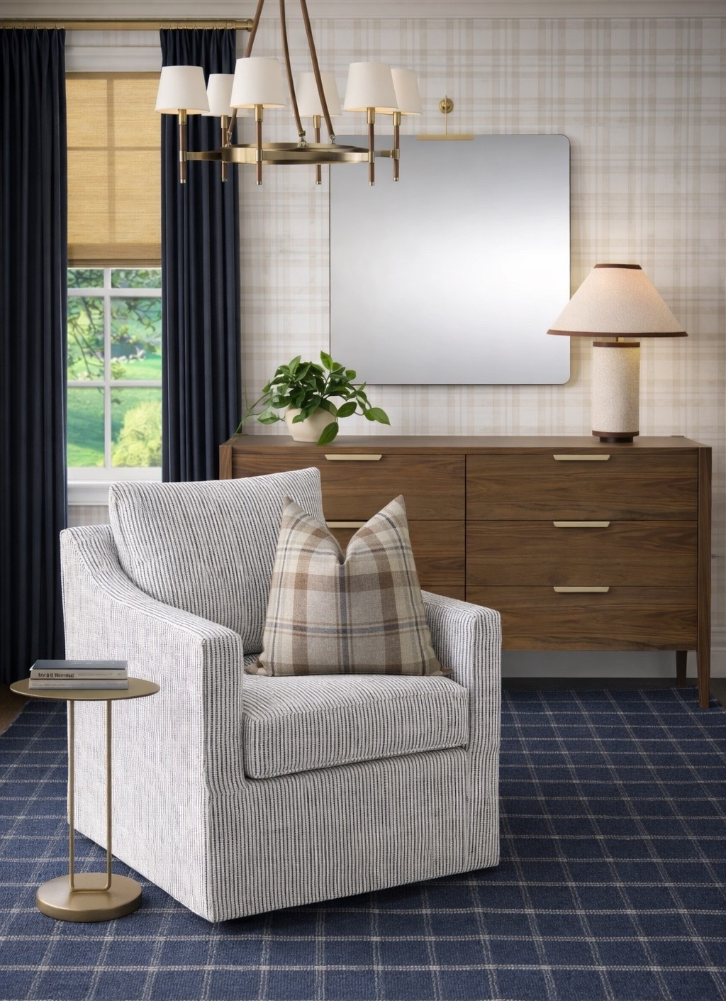 A classic plaid and navy bedroom 

#bedroom #wallpaper #homedecor #homefinds #kidsbedroom 

#LTKHome #LTKSaleAlert #LTKmomlife