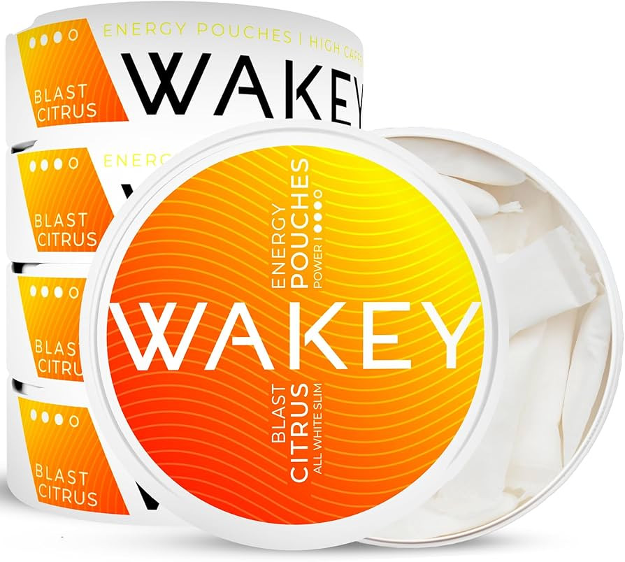Wakey Energy Pouches | 50mg Caffeine | Vitamin A, C, D, B12, Thiamin (Vitamin B1) | No Sugar - 20... | Amazon (US)