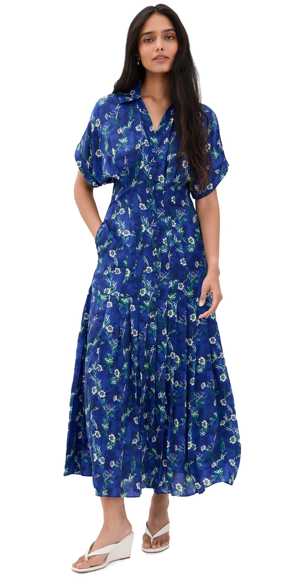 SALONI Riya Silk Dress Primrose 4 | Shopbop