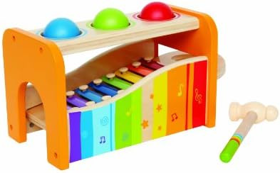 Hape Pound & Tap Bench with Slide Out Xylophone - Award Winning Durable Wooden Musical Pounding T... | Amazon (US)
