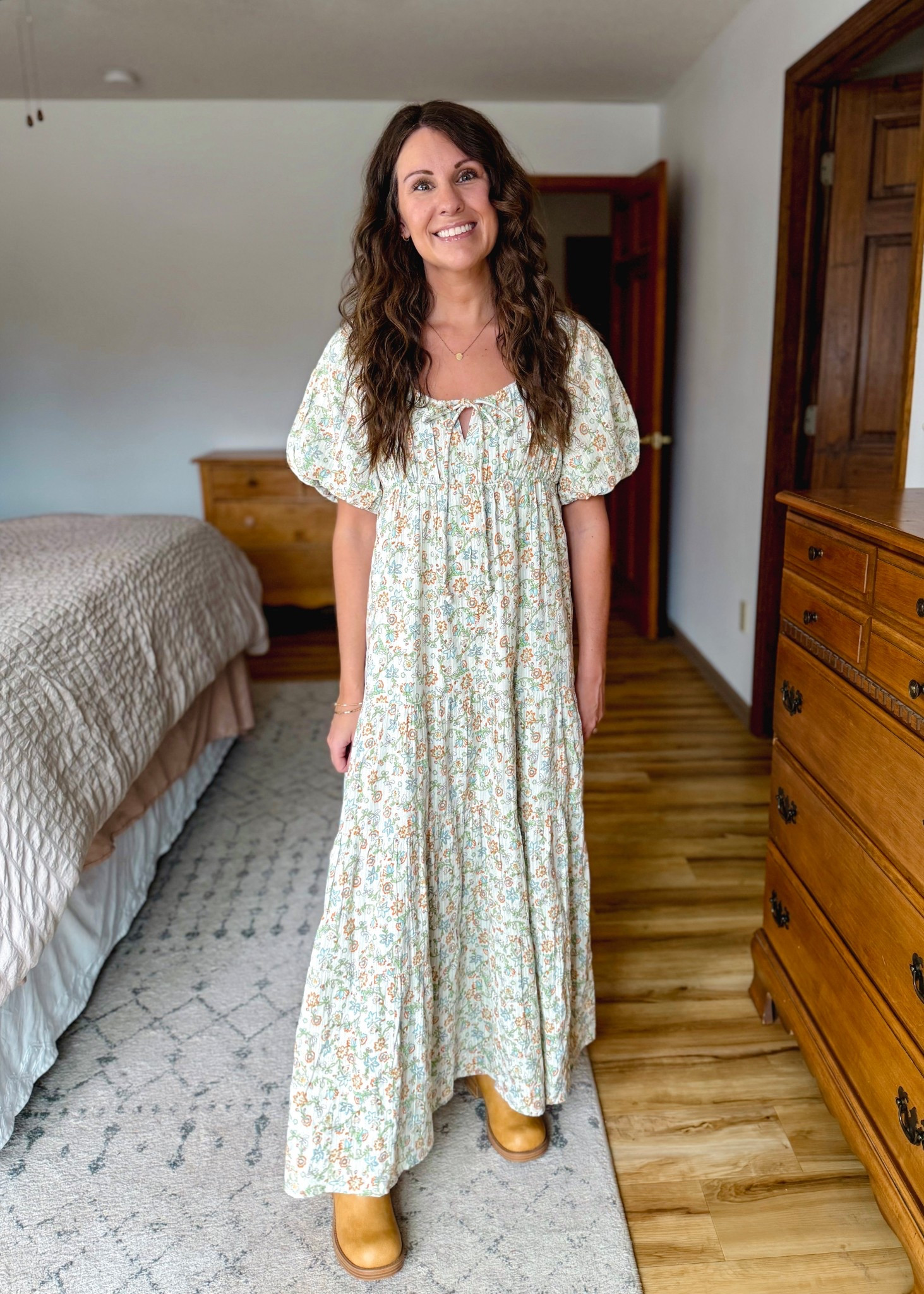 Spring dress outfit idea! For Easter, graduation, wedding or baby shower, mother’s day, etc 🤍✨🙌🏽

Xs in this adorable maxi babydoll dress. Size 6 in my boots.




#LTKPetite #LTKootd #LTKgrwm