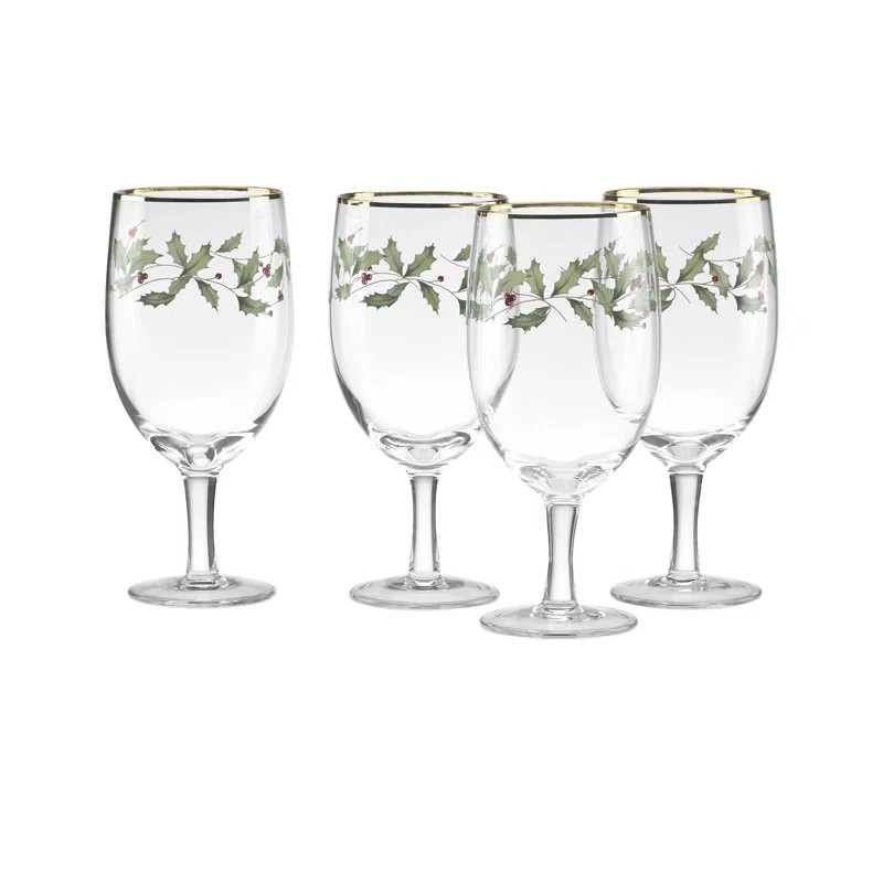 Holiday 14 oz. Glass Goblet | Wayfair North America