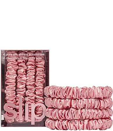 Slip Silk Skinny Scrunchies - Rose | Dillard's