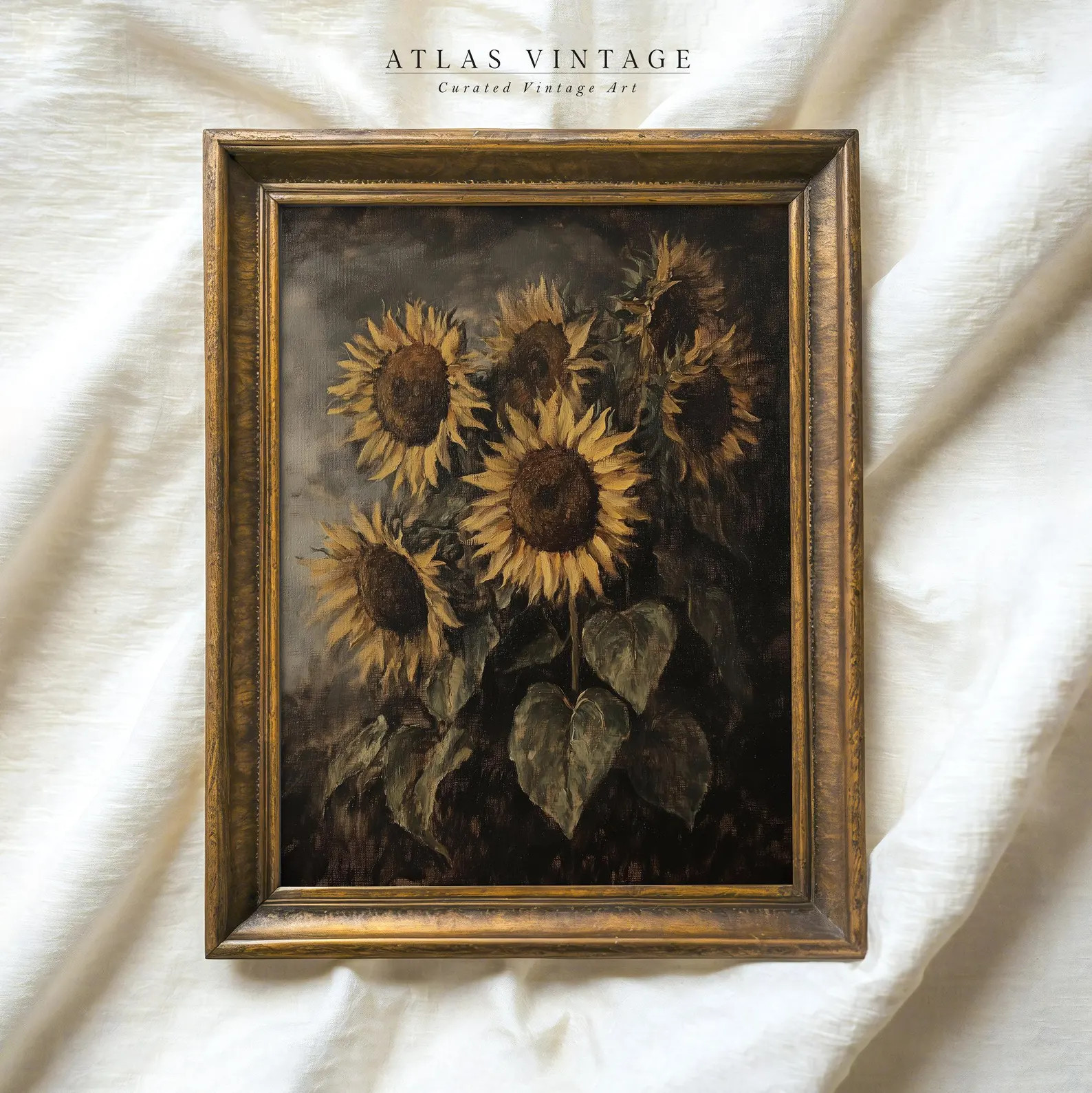 Rustic Sunflower Painting Print, Vintage Autumn Floral Wall Art (Digital Download) | Etsy (Global)