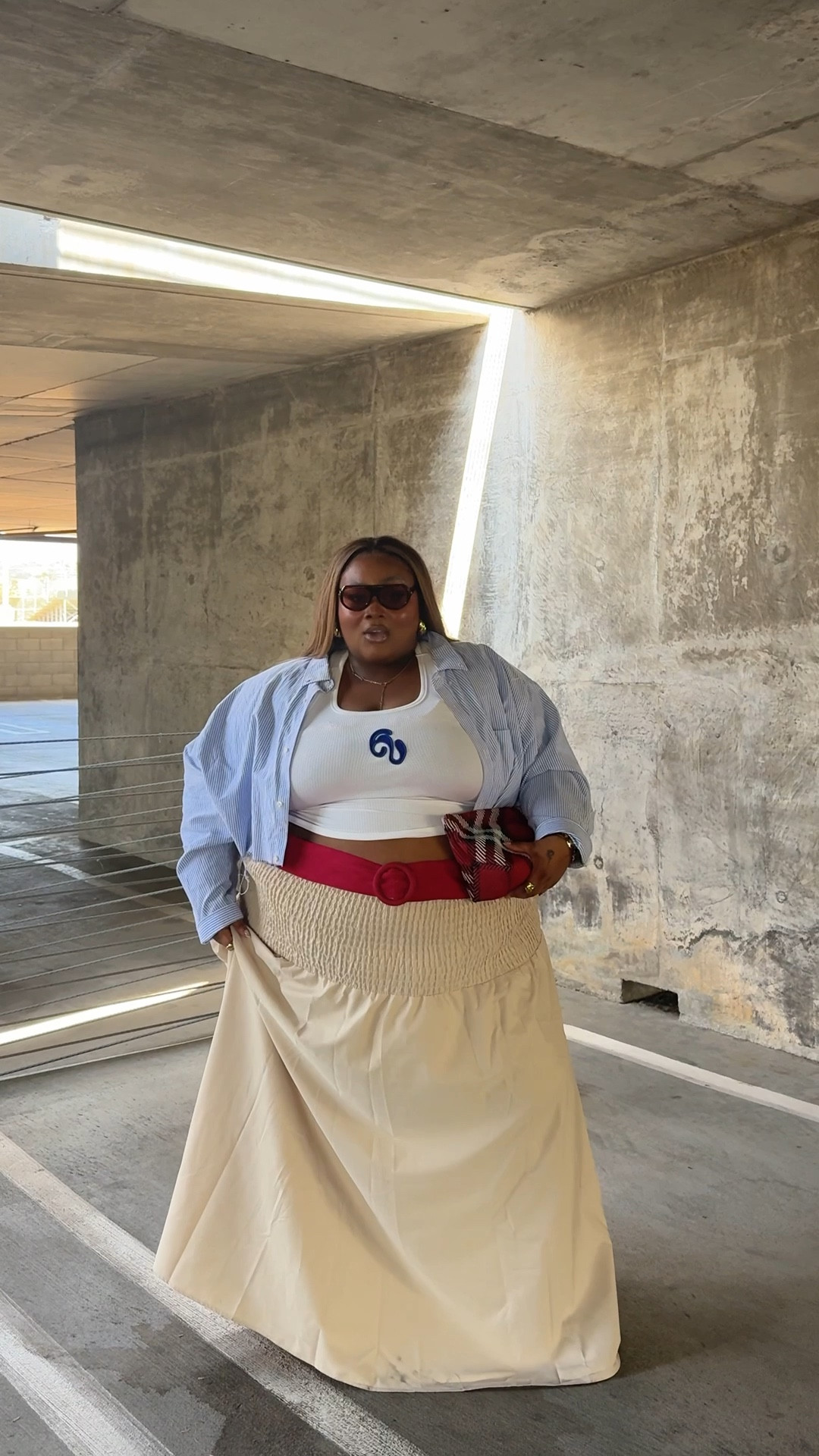 A great summer to fall transitional outfit! Plus size, plus size fashion, plus size skirts, teacher outfits, preppy outfits, teacher outfit.

#LTKPlusSize #LTKStyleTip #LTKWorkwear