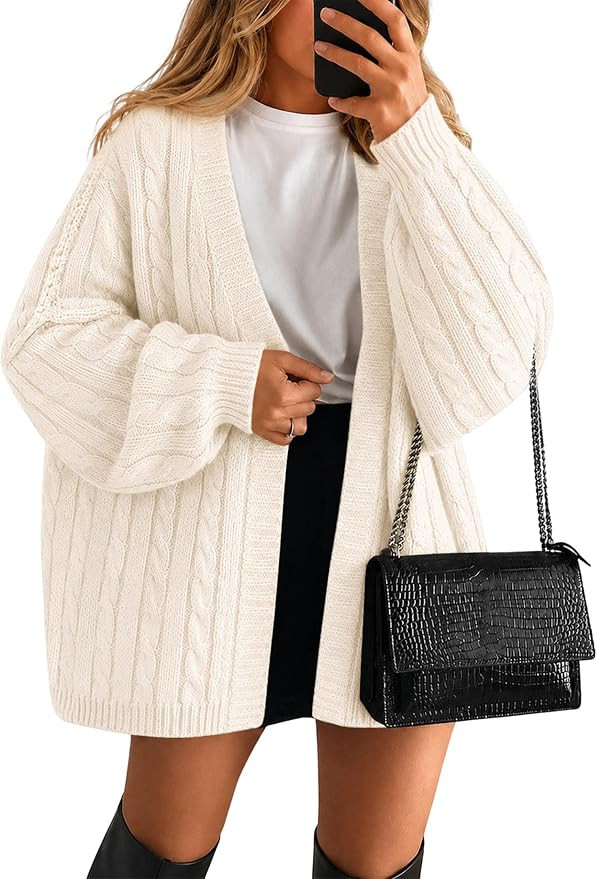 Lazysmile Oversized Sweaters for Women Cozy Trendy Cardigans | Amazon (US)