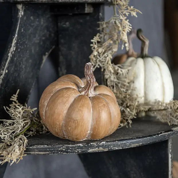 Timeless Tan Tabletop Pumpkin One of Each | Antique Farm House
