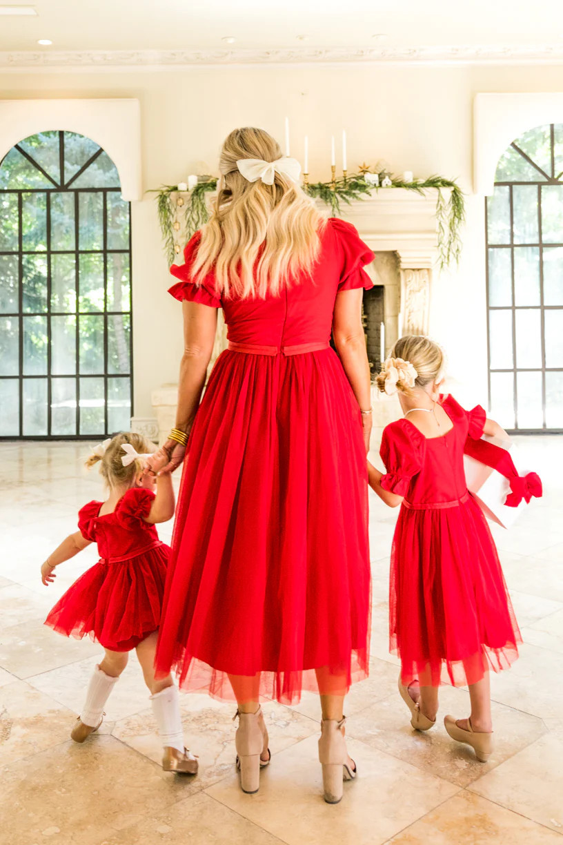 Baby Ballerina Dress Set in Red | Ivy City Co
