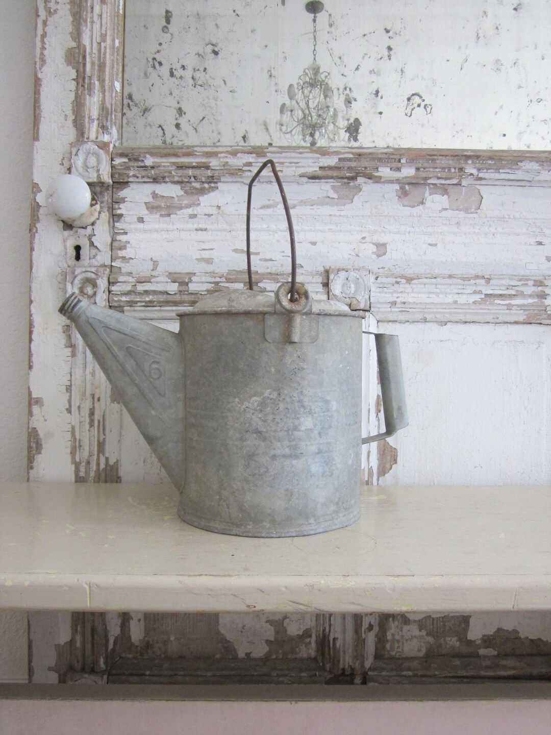 Vintage French Watering Can Zinc Aged Patina Galvanized - Etsy | Etsy (US)