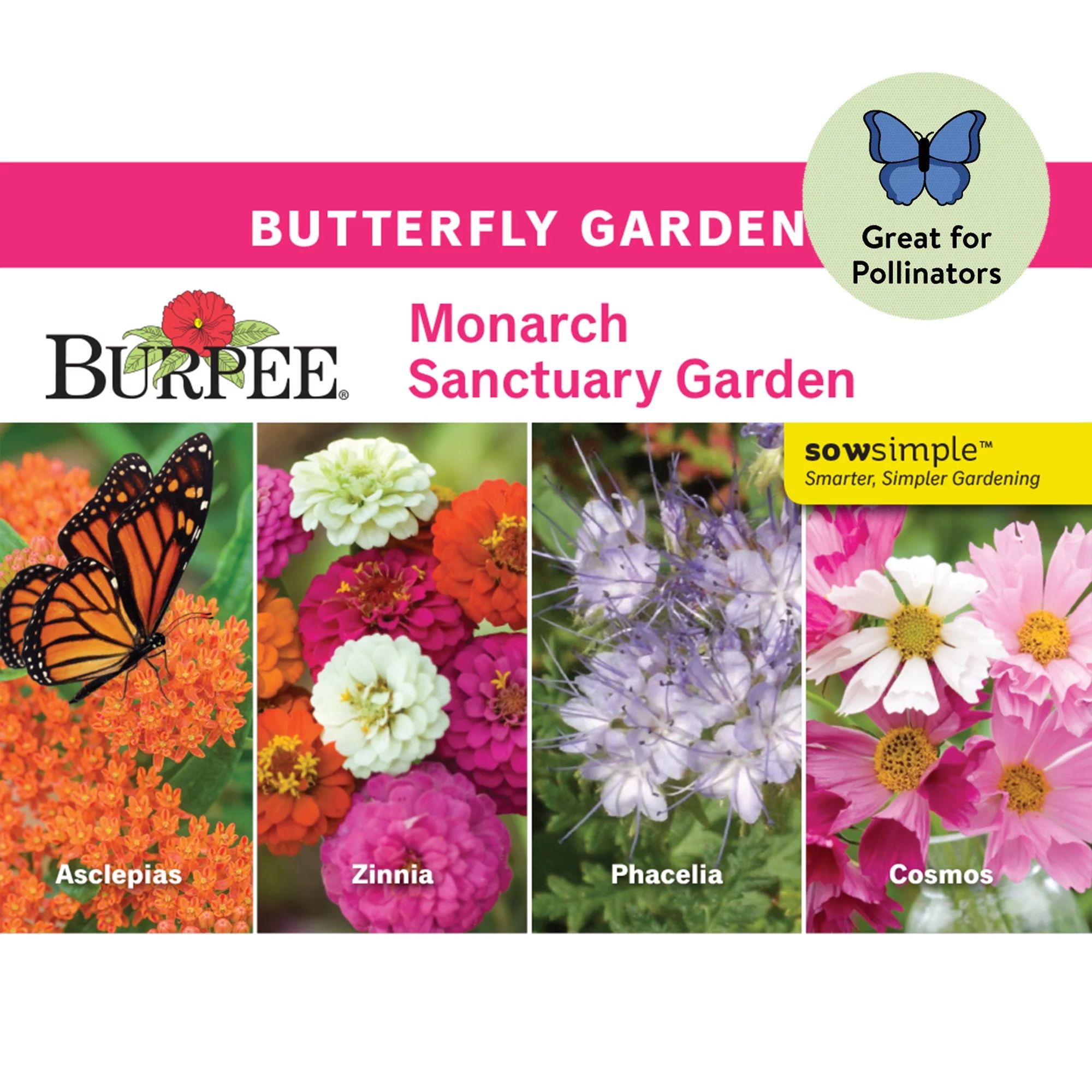 Burpee Monarch Sanctuary Garden Starter Garden Flower Seed Collection, 1-Pack | Walmart (US)