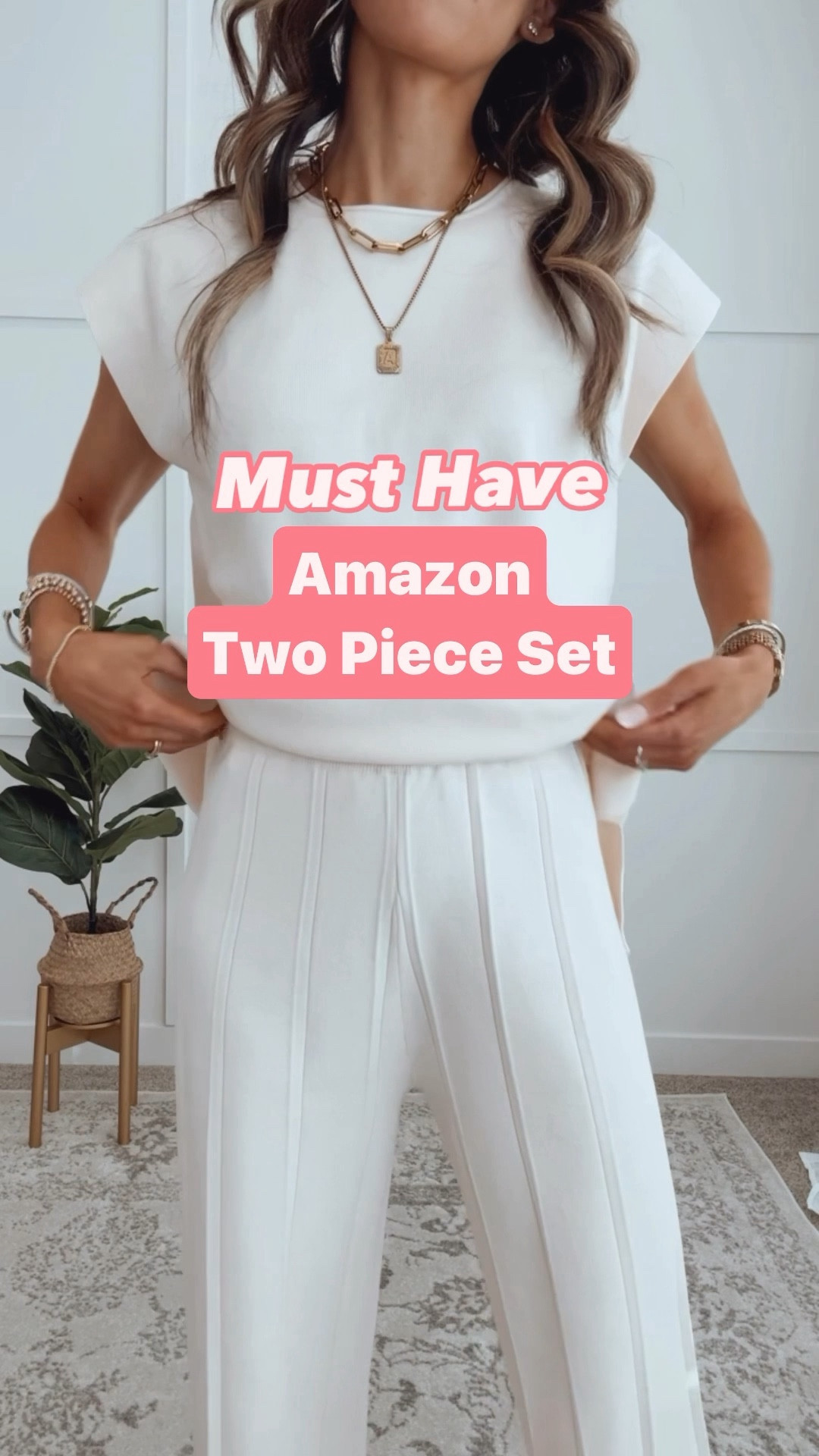 ✨This soft and stretchy knit two piece set is super comfy. I love to mix and match it for a travel outfit, vacation outfit or everyday outfit. 

✨Fits true to size. I’m wearing a small 

#springoutfit #traveloutfit 

#LTKstyletip #LTKshoecrush #LTKSpringSale
