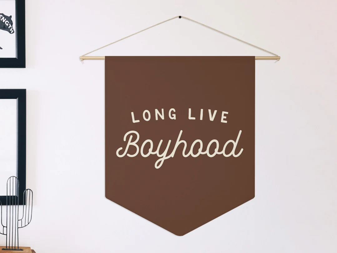 Long Live Boyhood Pennant Style Banner | Pennant Flag Wall Art Banner, Kids Room Decor, Nursery o... | Etsy (US)