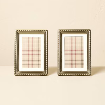 3.5"x5" 2pc Picture Frame Brass Finish - Hearth & Hand™ with Magnolia | Target