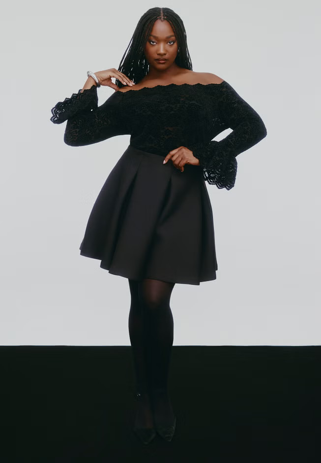 Flouncy Pleated Mini Skirt | Eloquii