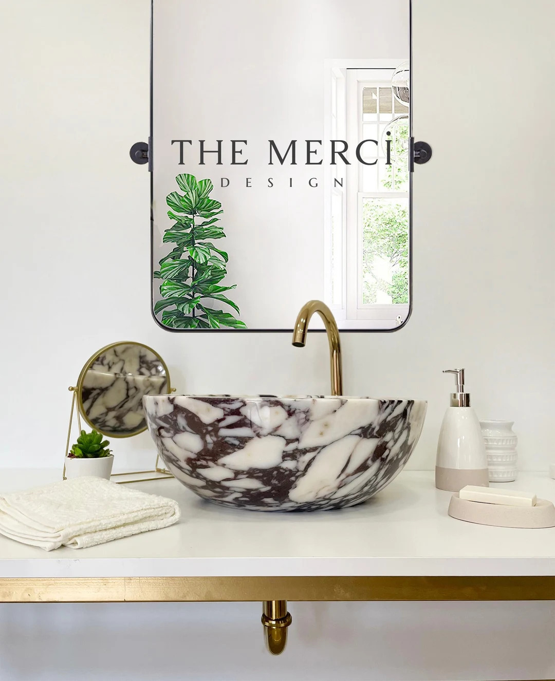 Calacatta Viola Marble Sinkhandmade Marble Bathroom Vanity - Etsy | Etsy (US)