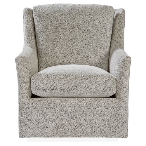 Eckford Swivel Chair - Gray - Massoud | One Kings Lane