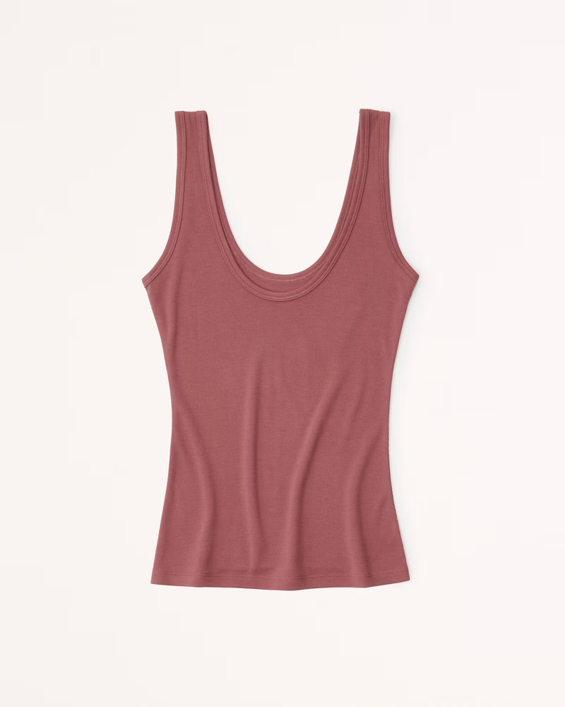 Sandwash Rib Tuckable Scoopneck Tank | Abercrombie & Fitch (US)