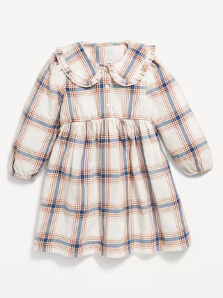 Long-Sleeve Flannel Collared Dress for Toddler Girls | Old Navy (US)