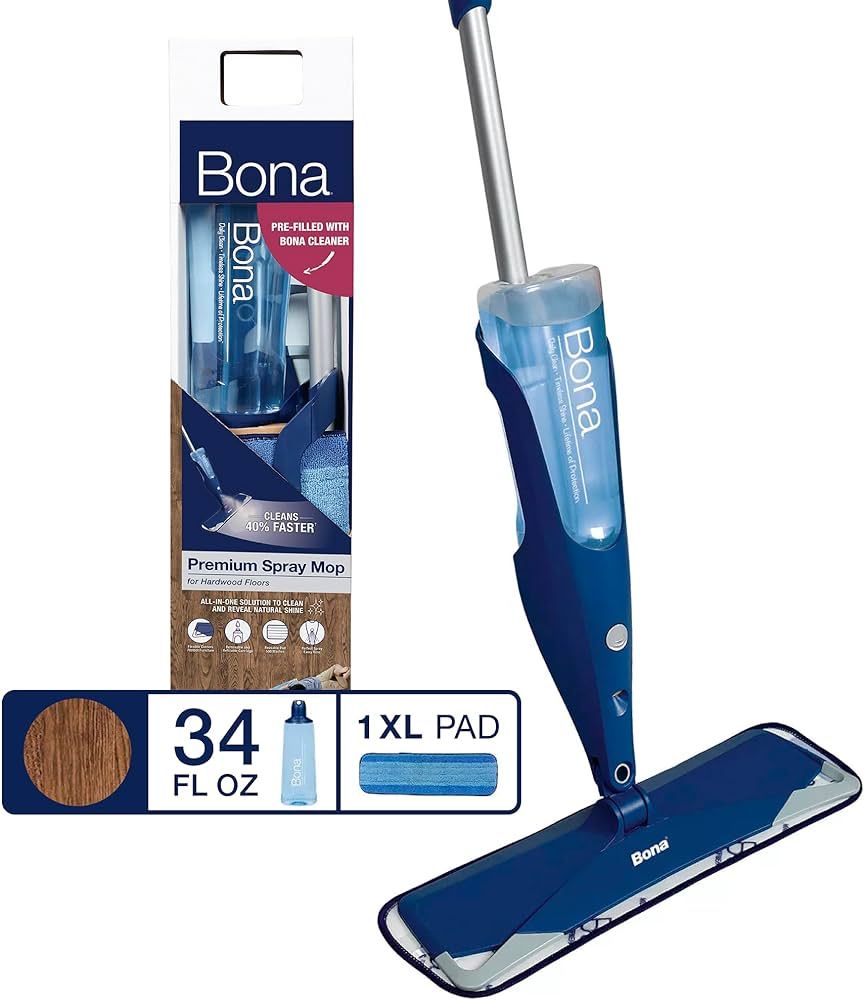 Bona Hardwood Floor Premium Spray Mop - Includes Hardwood Floor Cleaning Solution and Machine Was... | Amazon (US)