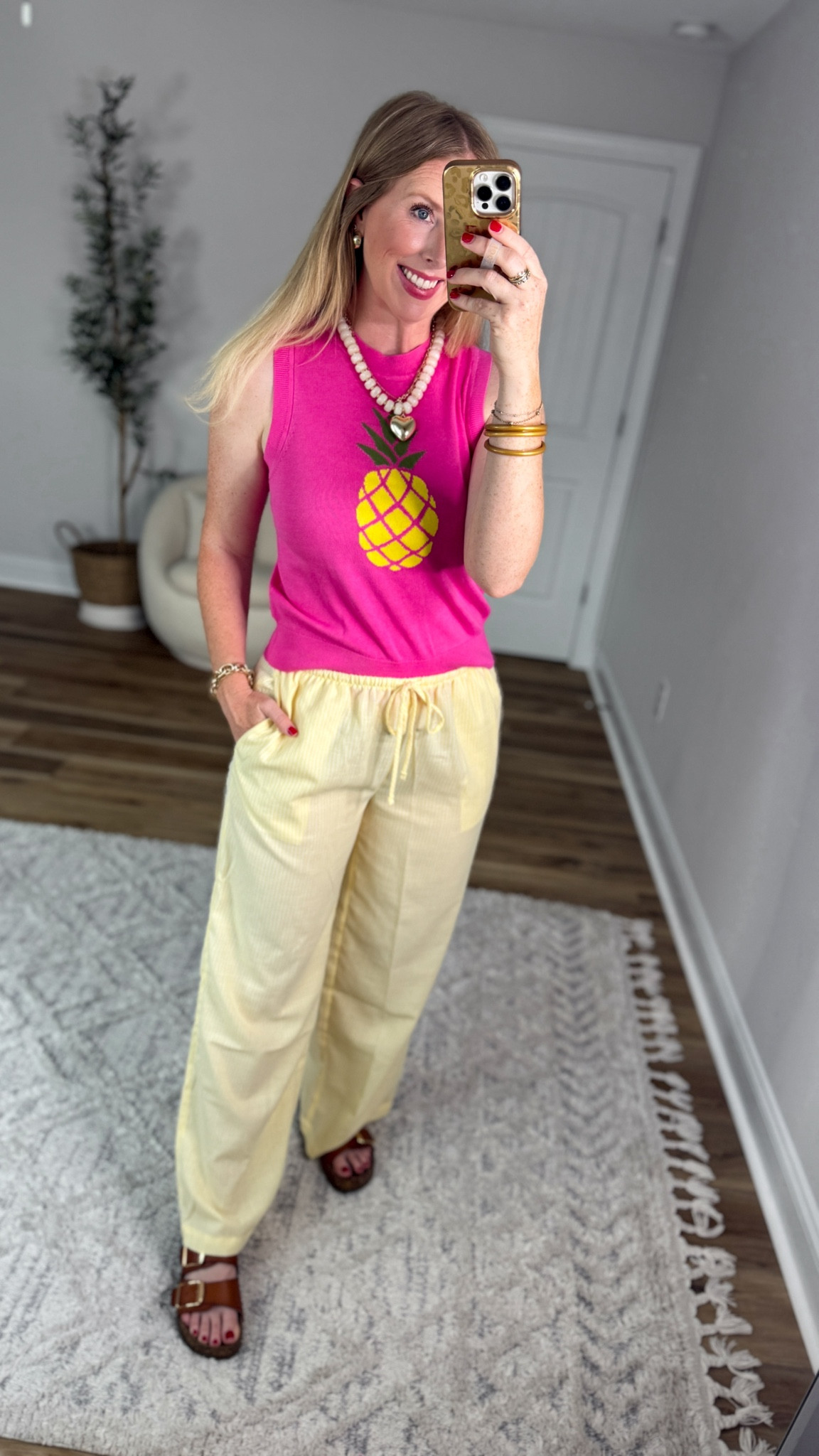 Daily try on, Walmart style, Walmart try on, pineapple, yellow stripe pants 

Medium

#LTKootd #LTKmomlife