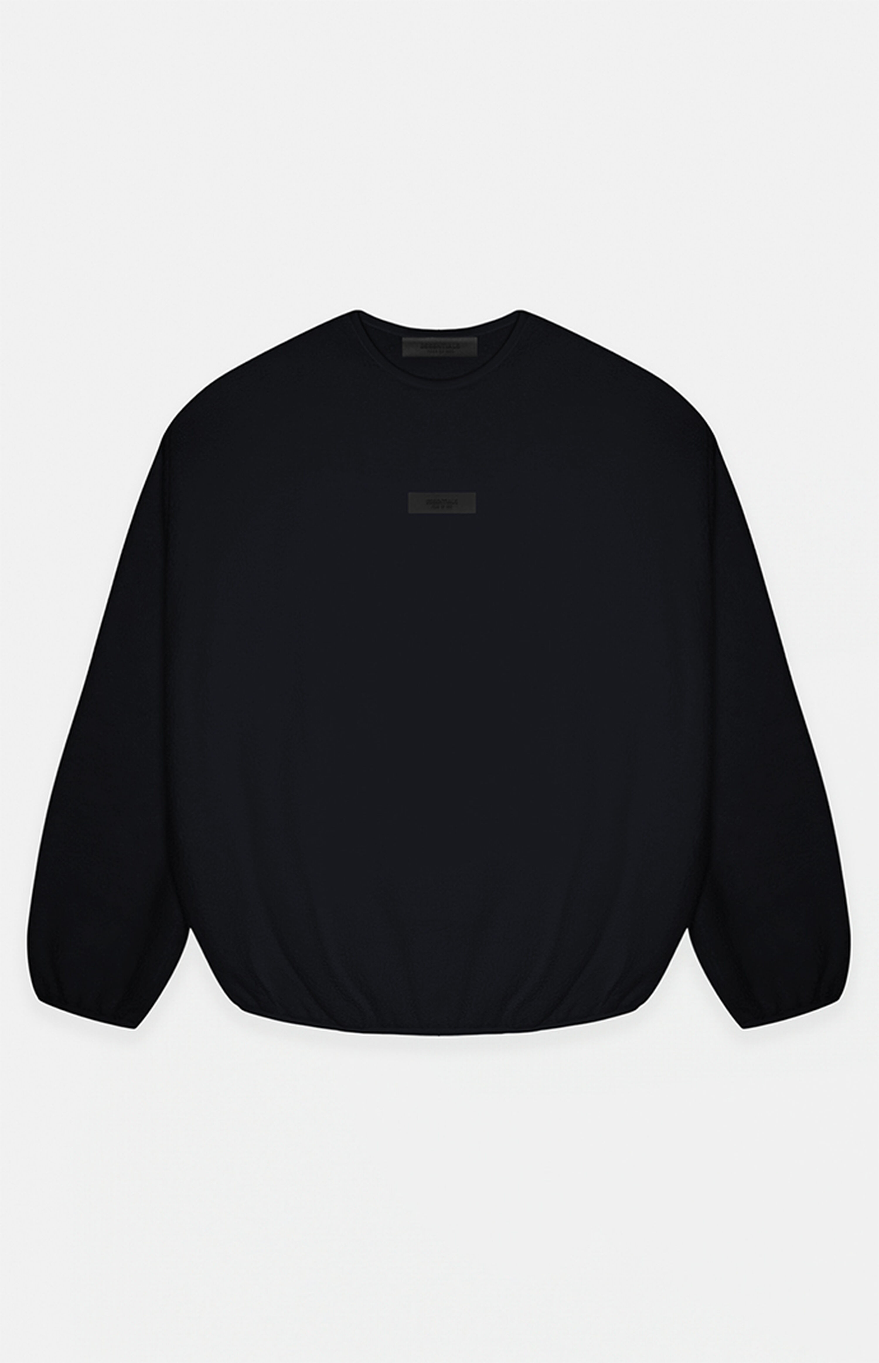 Fear of God Essentials Jet Black Crew Neck Sweatshirt | PacSun
