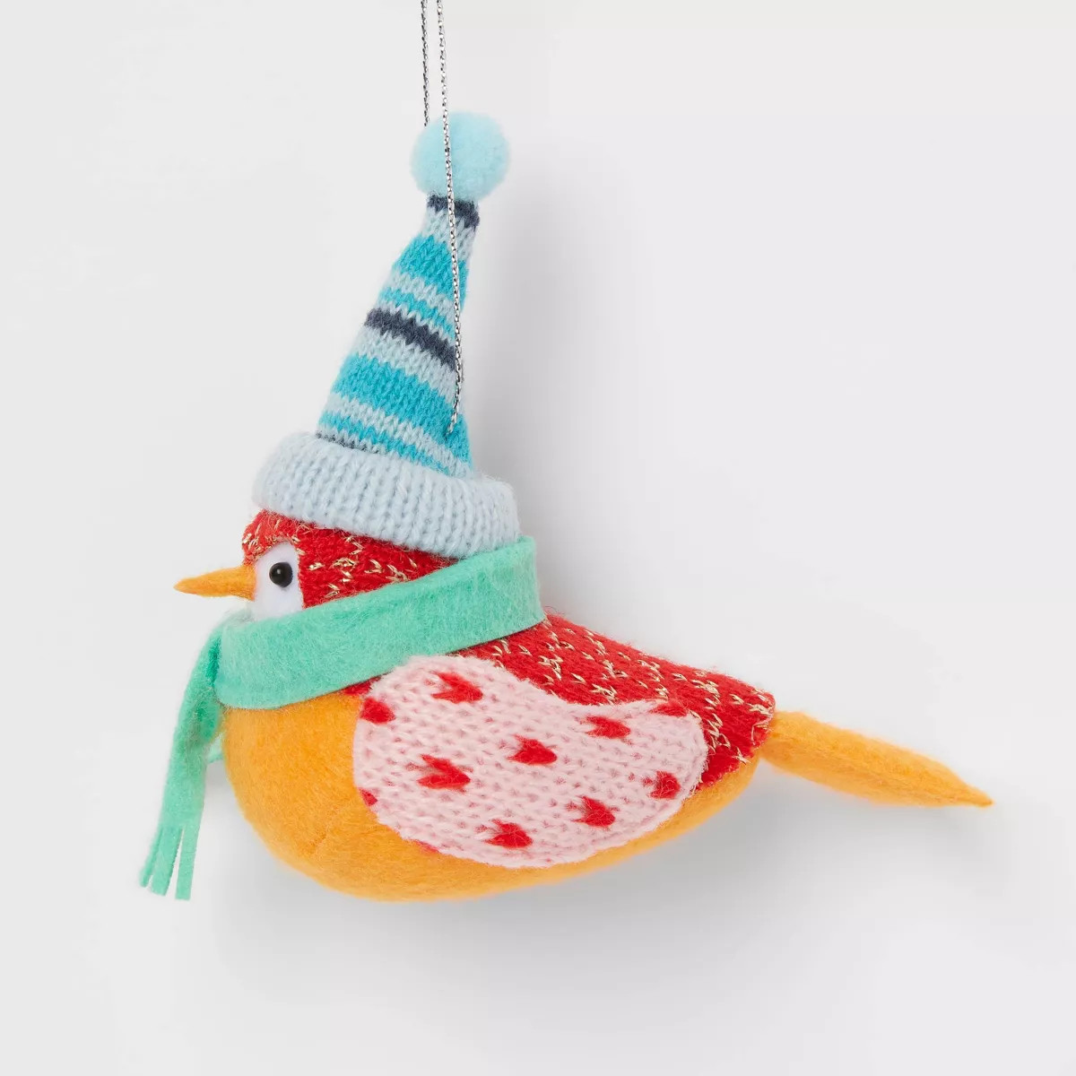 Featherly Friends™ Fabric Bird with Blue Hat Christmas Tree Ornament - Wondershop™ | Target