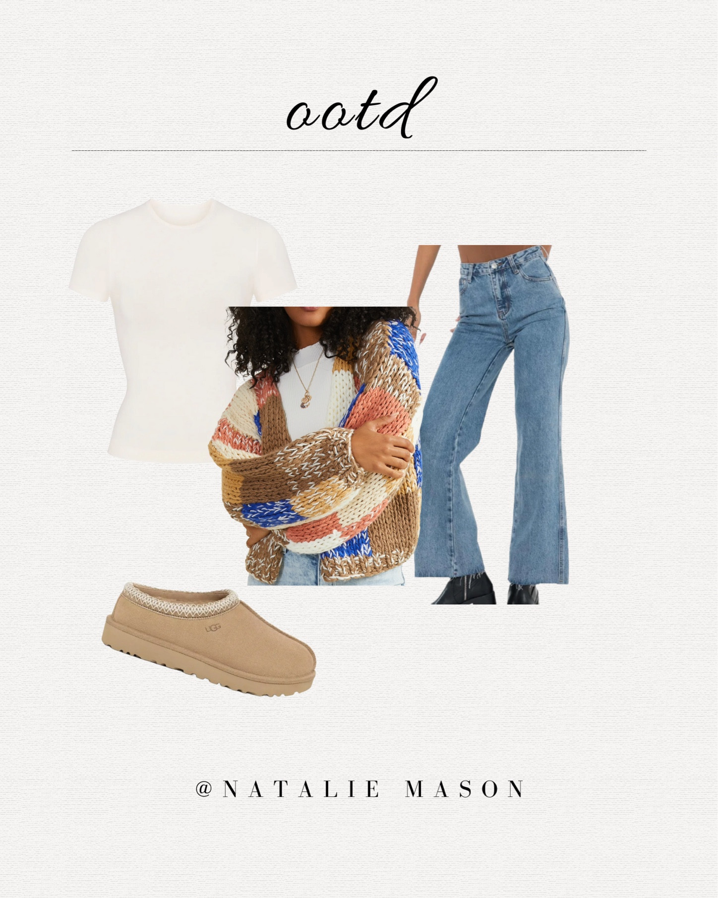 Outfit of the day| outfit inspo | winter outfit | Christmas inspo | holiday gift guide | sweaters | tazz ugg | princess Polly pants | soft smoothing skims tee

#LTKGiftGuide #LTKHoliday #LTKstyletip