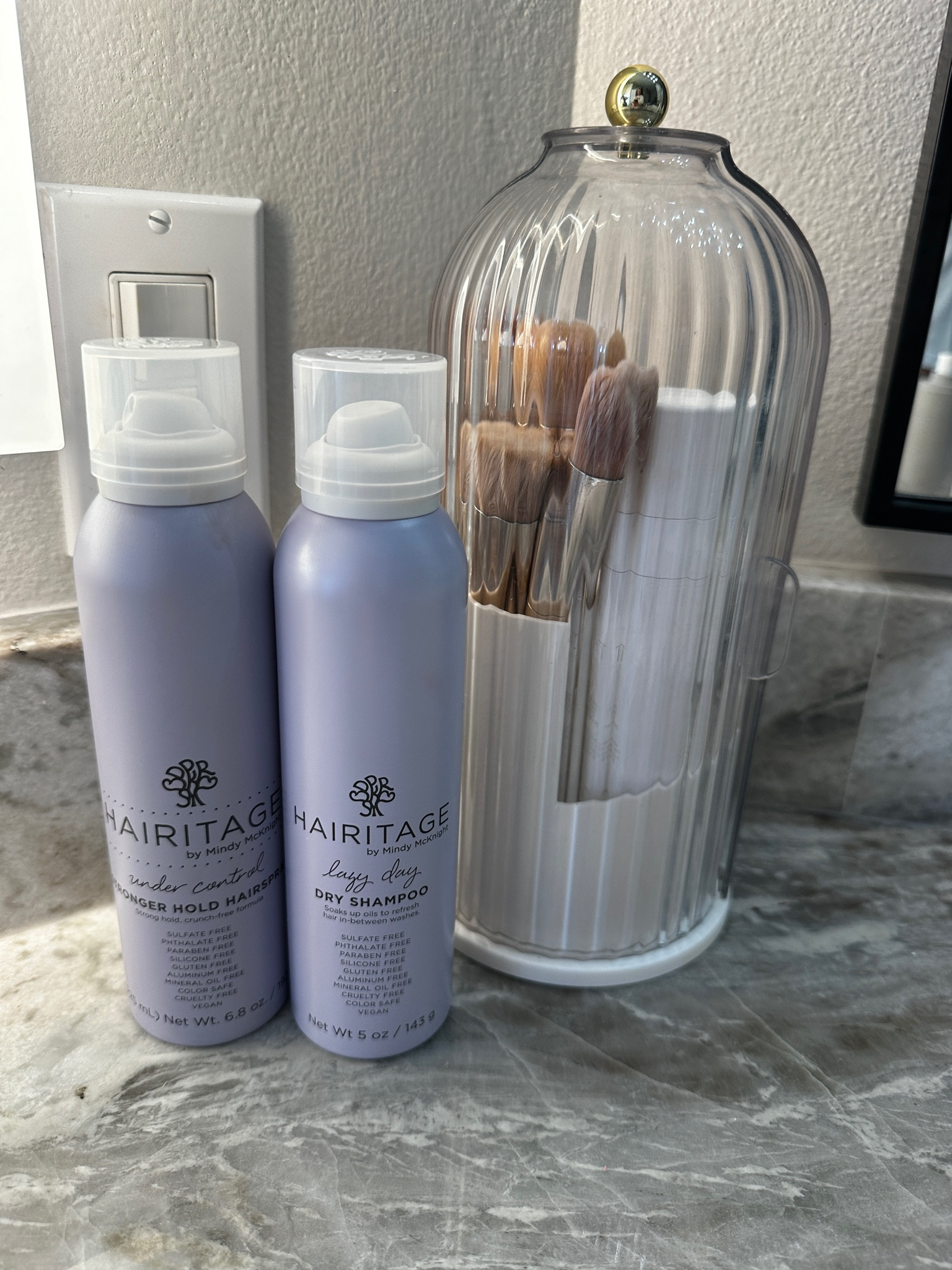 Just a few things I love and use daily in my bathroom! 🙃

Love this clean hair spray and dry shampoo by Hairitage. There shampoo and conditioner is a favorite of mine as well and it all smells amazing!

This brush holder is perfect and looks so dainty to have sitting out on your countertop! 

Bathroom finds | hair care | makeup brushes | beauty finds 

#LTKFindsUnder50 #LTKBeauty #LTKWedding