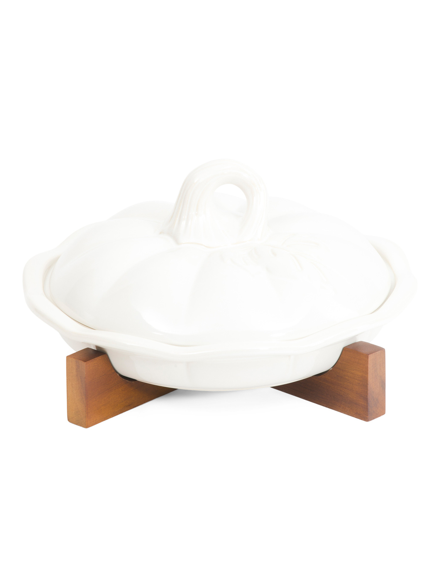 10in Pumpkin Pie Dish With Trivet | TJ Maxx