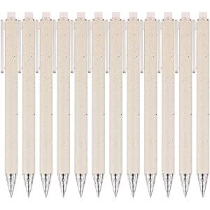 RIANCY Wheat-Straw Patterns Retractable Gel Pens Fine Points, 0.5 mm,12-Pack, Black Ink Ballpoint... | Amazon (US)