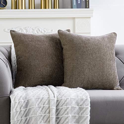 Brown Grey Pillow Covers | Amazon (US)