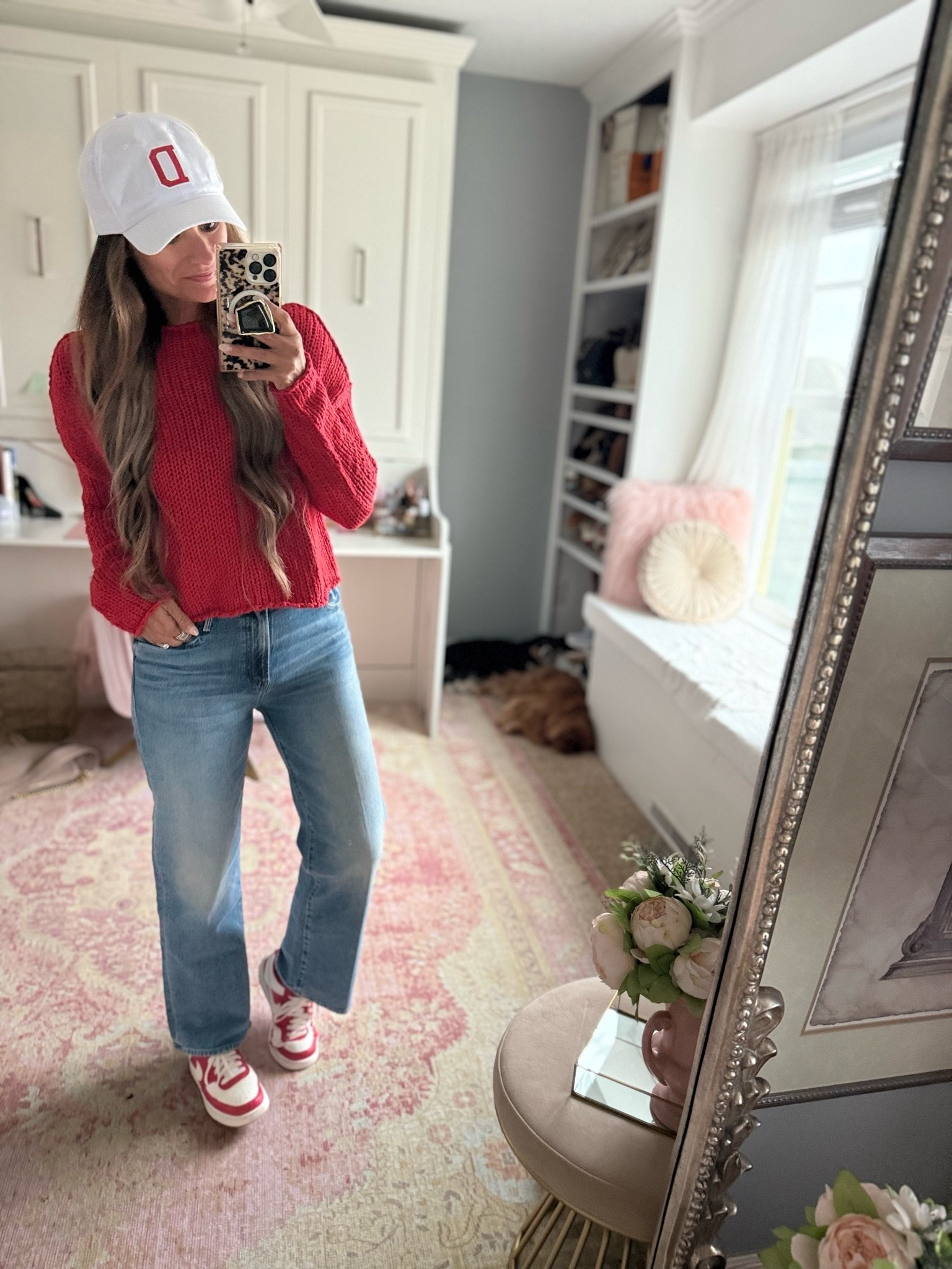 Red sweater for game day